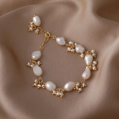 淡水珍珠ins小众设计手链珠子串珠简约冷淡风气质时尚手饰品网红